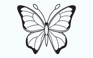 Intricate Butterfly Outline vector