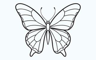 Butterfly in Flight Sketch icon vector