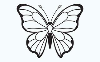 Floral Butterfly Line Design image cliapart vector