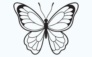 Elegant Butterfly in Flight Sketch image vector