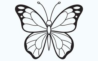Minimalist Butterfly in Flight Sketch image clipart vector
