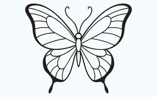 Minimalist Butterfly in Flight Sketch image vector