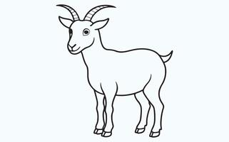 Goat abstract line art vector
