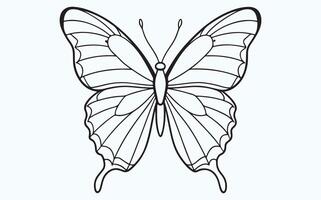 Elegant Butterfly Sketch icon vector