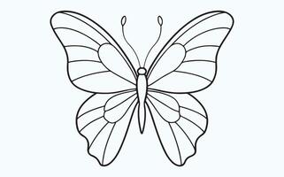 Elegant Butterfly Sketch vector