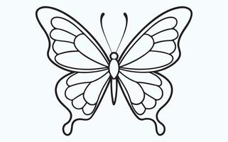 Intricate Butterfly Outline image vector