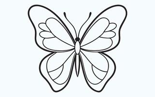 Minimalist Butterfly Drawing image vector