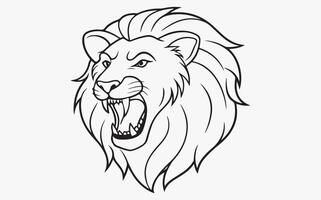 Lion head sketch image vector