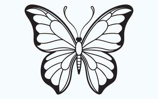 Elegant Butterfly in Flight Sketch image cliapart vector