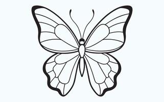 Minimalist Butterfly Drawing vector