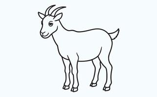 Simple goat sketch icon vector