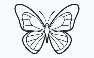 Butterfly in Flight Sketch vector