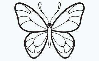 Elegant Intricate Butterfly Outline image cliapart illustration vector