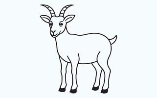 Goat silhouette line image vector