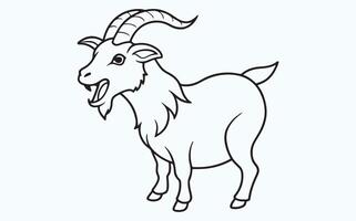 Goat sketch drawing vector