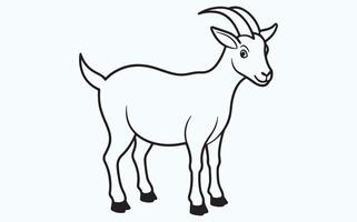Goat sketch drawing icon vector
