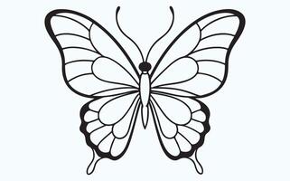 Simple Butterfly Line Illustration image vector
