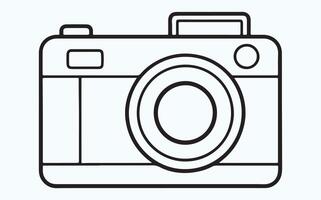 Camera line drawing IMAGE CLIPART ILLUSTRATION vector