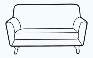 Minimalist Sofa Line Drawing image vector