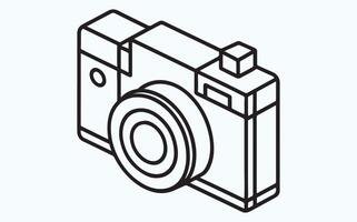 Camera line drawing IMAGE CLIPART vector