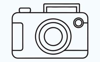 Vintage camera sketch vector