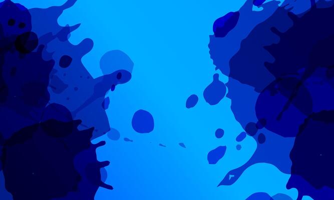 Bright watercolor stains. blue paint bright background. soft blob ink.