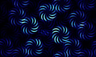 Abstract seamless pattern with blue circle elements on dark background. vector