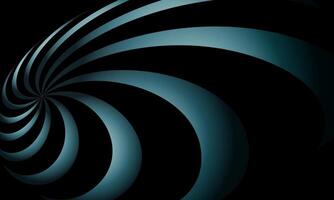 Abstract blue stripes on black background with geometric round shape. vector