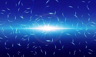 Abstract blue light motion circle shiny background. vector