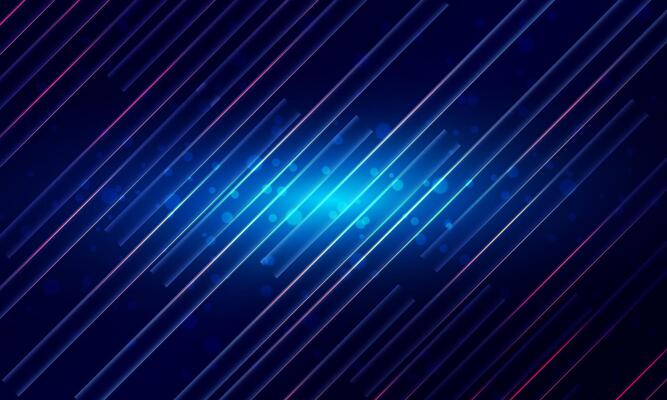Glowing stripes. Glowing abstract sparkling with light effect on dark background. blue light.