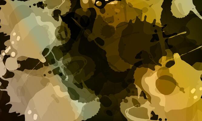 Bright watercolor stains. brown paint dark background. blob paint.