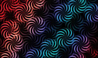 Abstract seamless pattern with colorful circle elements on dark background. vector
