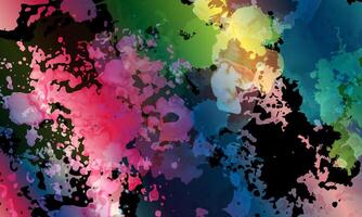 Bright colorful watercolor stain splash splatter brush stroke. soft blob paint. vector