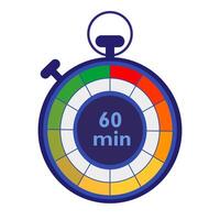 Time animation. Time indicator. Stopwatch illustration, countdown timer. vector
