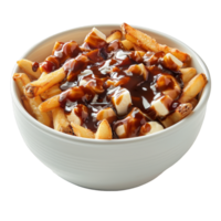 Poutine on transparent background. png