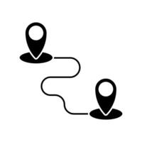 route planning concept line icon. Simple element illustration. route planning concept outline symbol design. vector