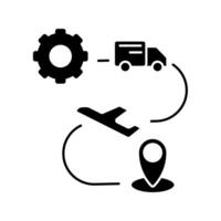 logistics concept line icon. Simple element illustration. logistics concept outline symbol design. vector