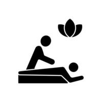 massage concept line icon. Simple element illustration. massage concept outline symbol design. vector