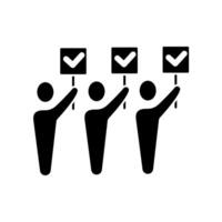 collective action concept line icon. Simple element illustration.collective action concept outline symbol design. vector