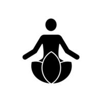 meditation concept line icon. Simple element illustration. meditation concept outline symbol design. vector