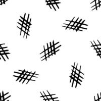 Doodle pencil brush style seamless pattern of grid, hashtags repetition. Hand drawn outline sketch. vector