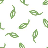Hand - drawn leaves seamless pattern. Brush elements, brush with crayon effect vector