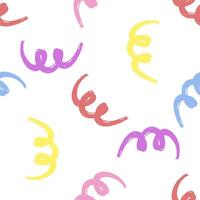 Fun line doodle. Simple childish scribble minimalist trendy design with basic shapes vector