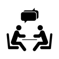 meeting concept line icon. Simple element illustration. meeting concept outline symbol design. vector