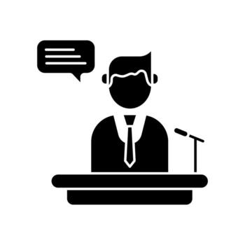 discurso concepto línea icono. sencillo elemento ilustración. discurso concepto contorno símbolo diseño. vector