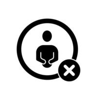 delete user concept line icon. Simple element illustration. delete user concept outline symbol design. vector
