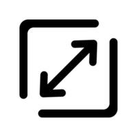full screen concept line icon. Simple element illustration. full screen concept outline symbol design. vector