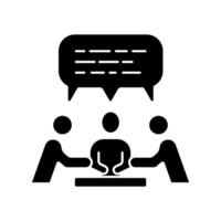 discussion concept line icon. Simple element illustration. discussion concept outline symbol design. vector
