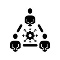 collaboration concept line icon. Simple element illustration. collaboration concept outline symbol design. vector