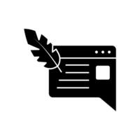 blog concept line icon. Simple element illustration. blog concept outline symbol design. vector